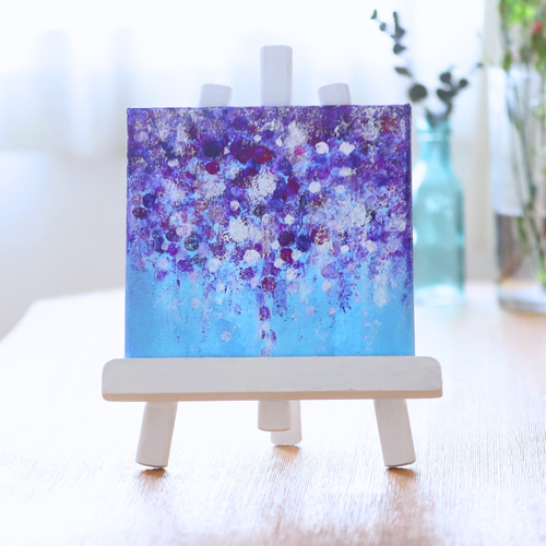 原画】抽象画 藤の花 約18cm角 送料無料 絵画 La couleur 通販