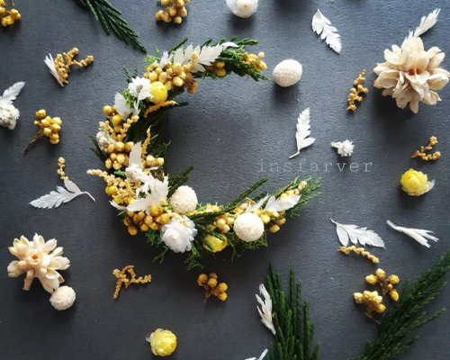 リースキット / 三日月(直径約7cm) リース insfarver. 通販