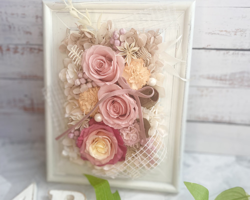 ＊*..華やかピンクローズアレンジ..＊°.プリザーブドフラワー fleurdouce_fa022