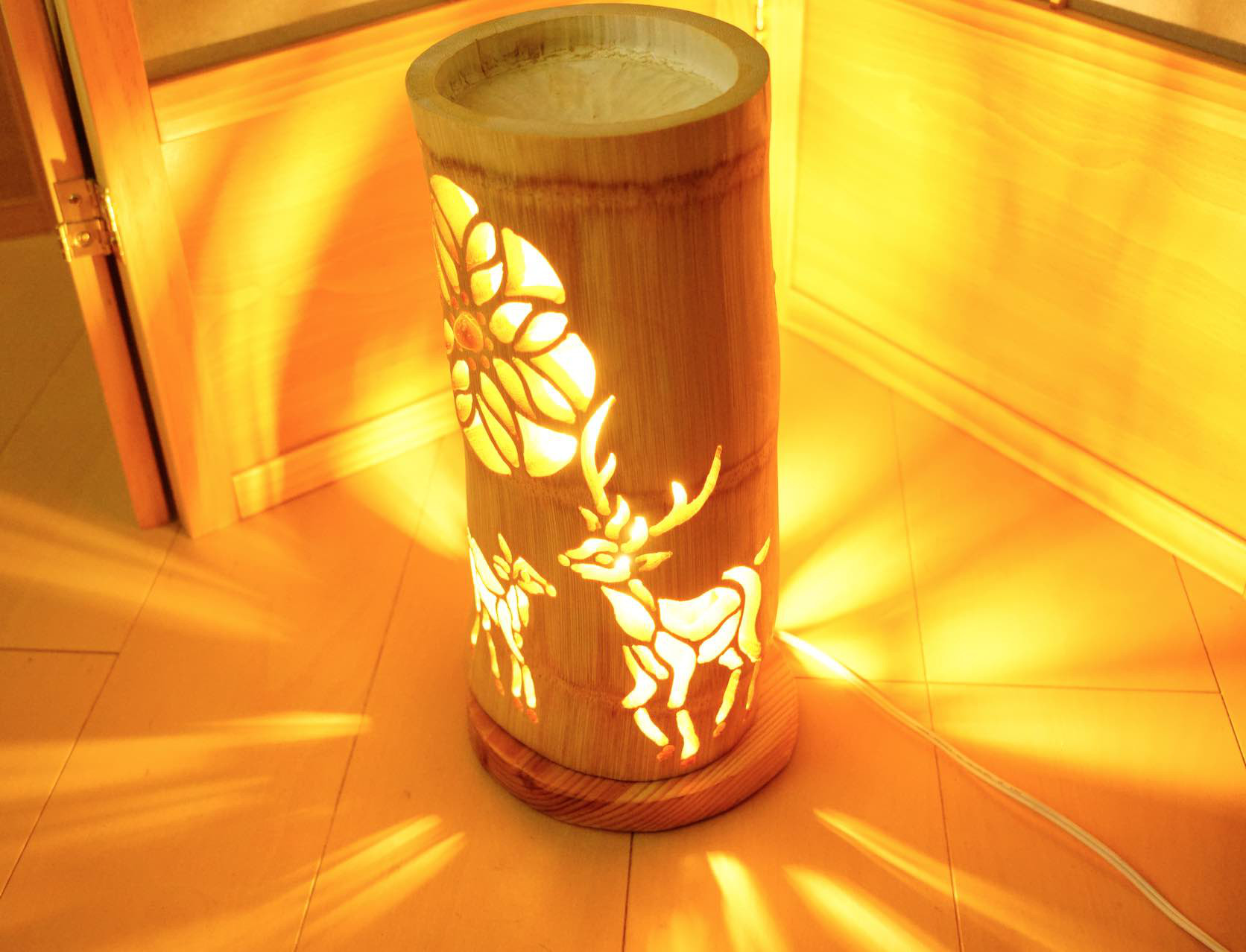 両面彫り・竹灯り・竹あかり・竹灯籠  ～～ 癒しの灯り★和珠★～～