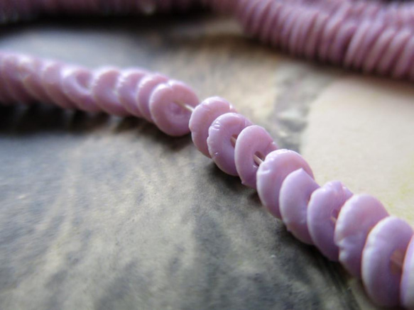 *♥Antique Belgium Paillette Donuts Pale Lilac♥* 3枚目の画像