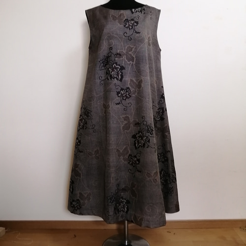 SOLD 着物リメイク ワンピース 紬 ワンピース さらあお 通販 SOLD 着物リメイク ワンピース 紬 ワンピース さらあお 通販