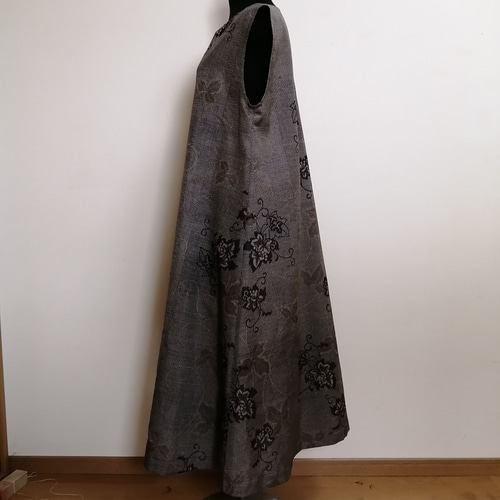 SOLD 着物リメイク ワンピース 紬 ワンピース さらあお 通販 SOLD 着物リメイク ワンピース 紬 ワンピース さらあお 通販