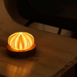 Light Base (maru-walnut-2200K)　ライトベース 丸 ウォルナット ロウソクの光 10枚目の画像