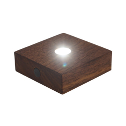 Light Base (kaku-walnut-5000K)　ライトベース 角 ウォルナット ホワイトの光 2枚目の画像