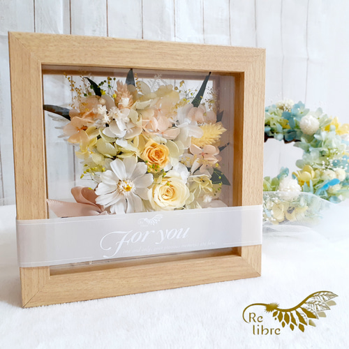 アフターブーケ（21cm）【受注製作】額装 立体額 記念 フレーム