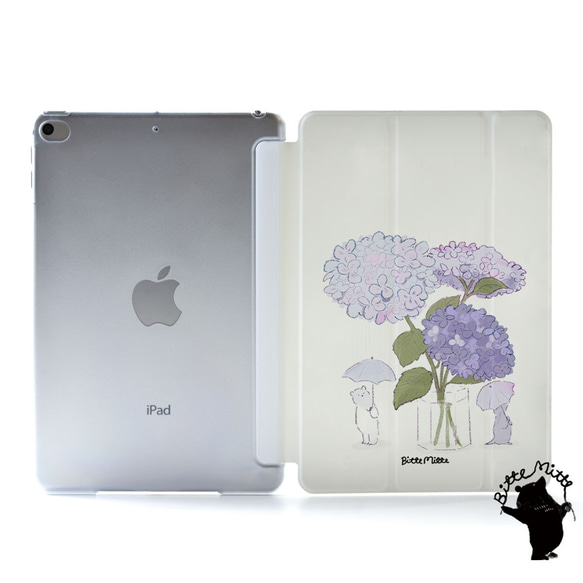 紫陽花のiPadケース 第9世代 第10世代 多機種対応 iPad・タブレット