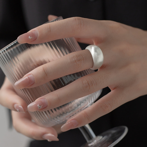 シルバー925 艶消し マット ぷっくり リング 指輪 silver925