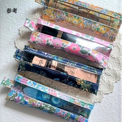 小鉛筆盒眼鏡盒透明袋米歇爾自由層壓板♡♡現代小花朵圖案以現代風格排列 第7張的照片