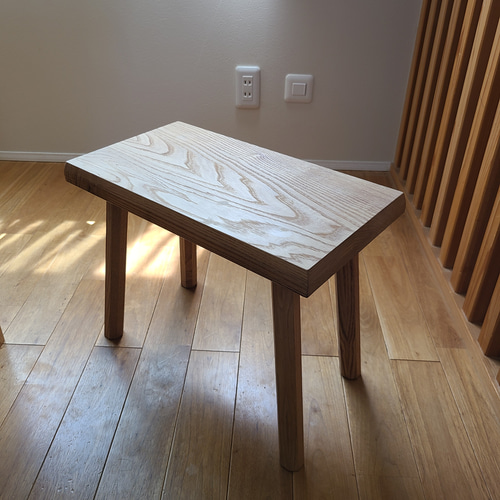 栗材 枯れ木のロースツール　椅子 チェア 花台 サイドテーブル 古家具 古道具 栗材 枯れ木のロースツール 椅子 チェア 花台 サイドテーブル 古