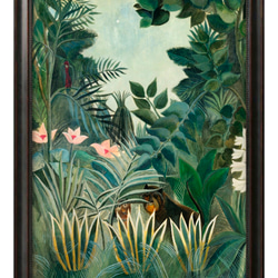 3302□ポスター アート 絵画『アンリ・ルソー 熱帯嵐のなかのトラ