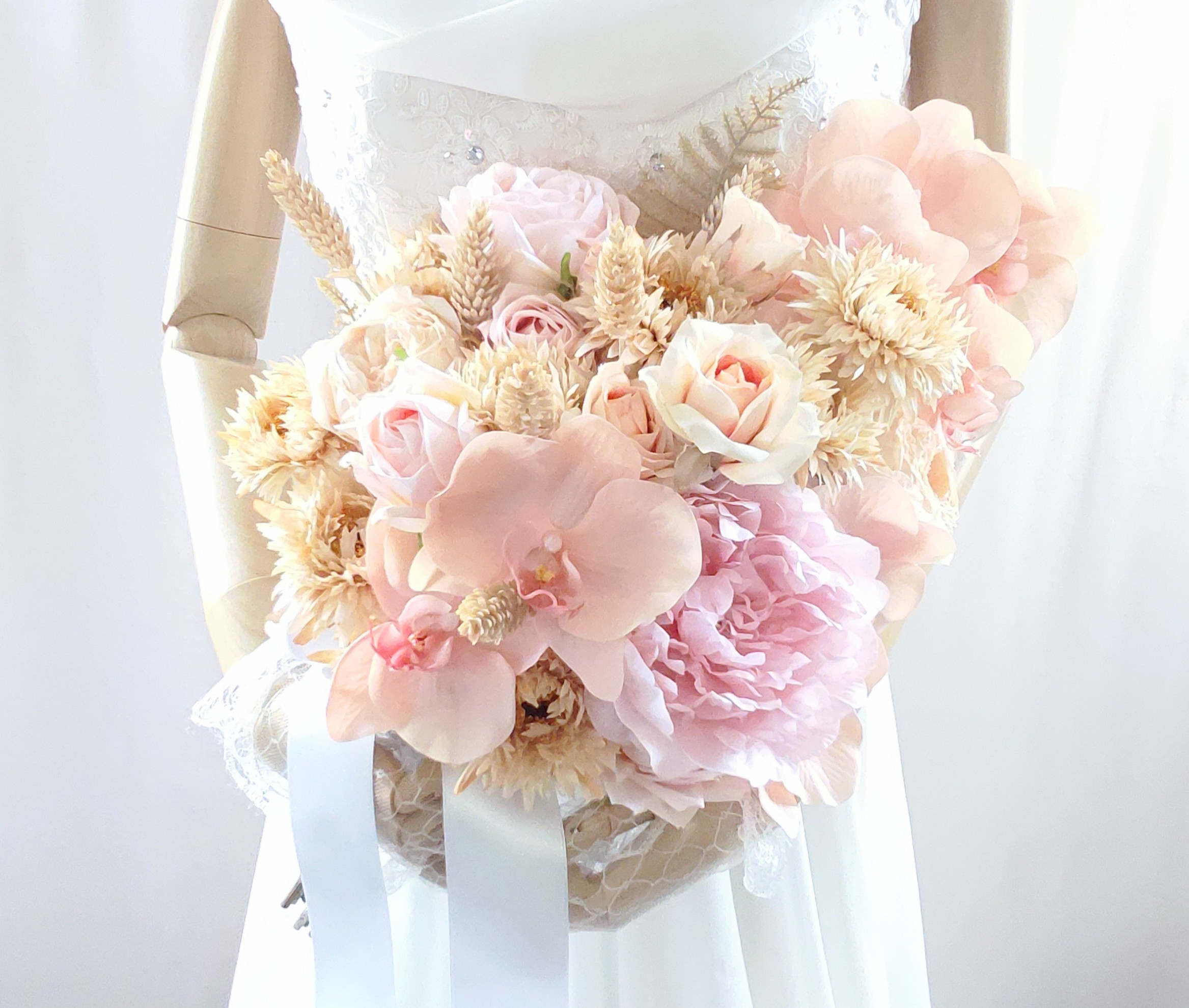 ◇ウェディングブーケ&ブートニアセット◇◇ブライダルブーケ  