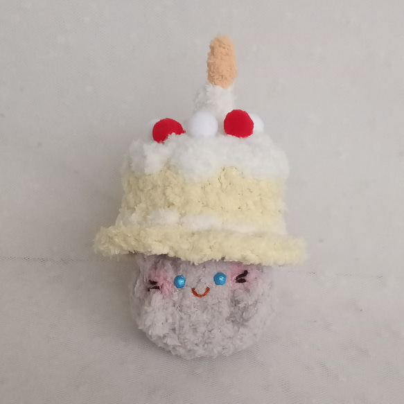 娃用生日蛋糕帽 可客製改色 毛線手作鉤織小物 娃 玩偶用配件 第8張的照片