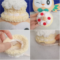 赤ちゃんの誕生日ケーキの帽子はカスタマイズすることができます色変更ウール手作りのかぎ針編みの小物ベビードールアクセサリー 3枚目の画像