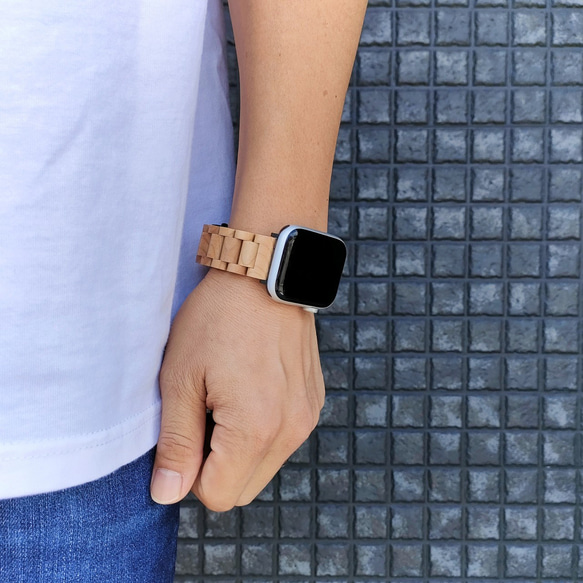 [木錶帶]EINBAND Apple Watch 天然木木錶帶 20mm [楓木] 第3張的照片