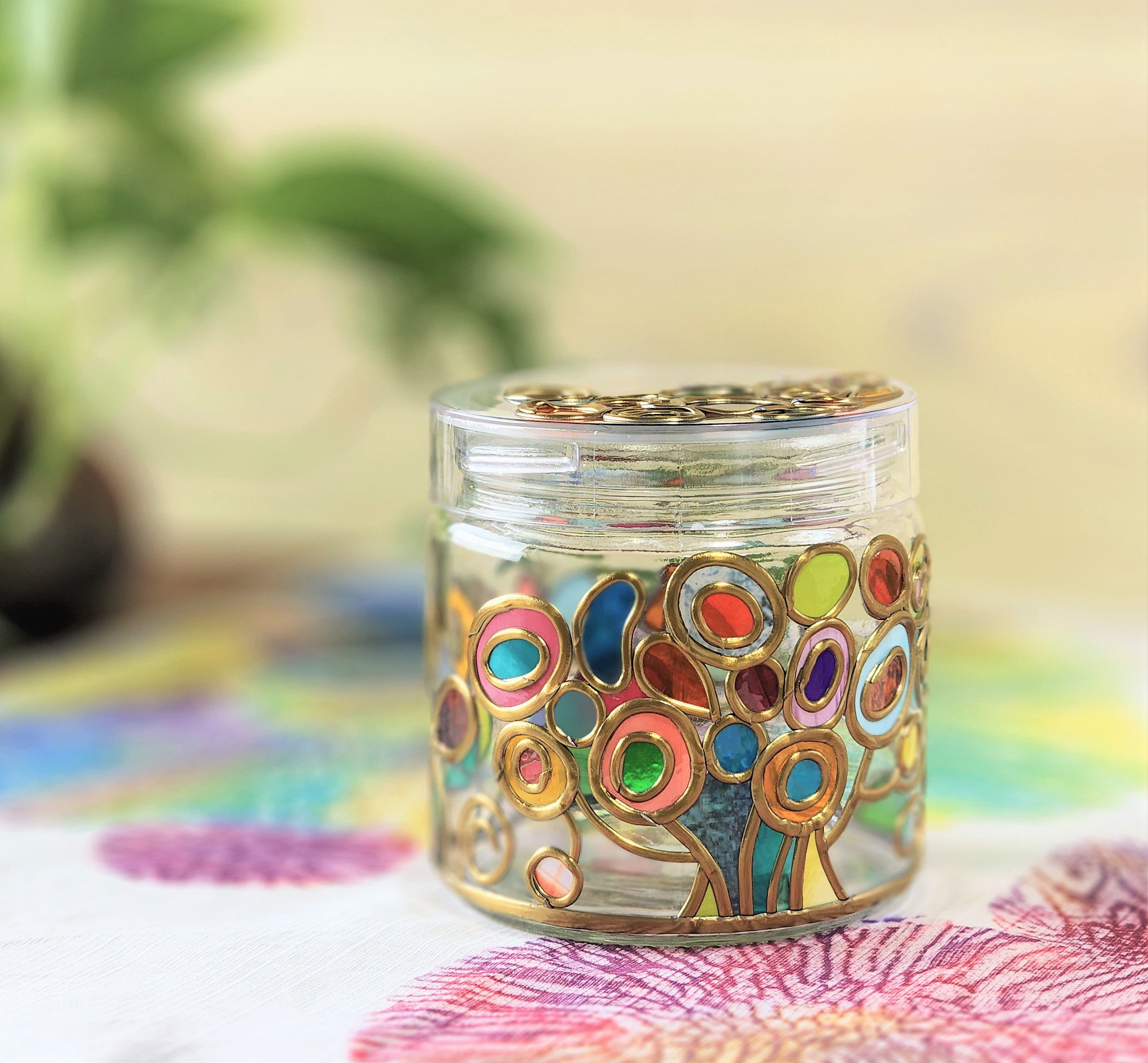 使い方色々／グラスアート『美魔女のキャニスター2』