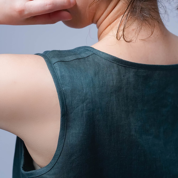 [wafu] 亞麻背心 追求舒適感的人 敏感肌膚 女式亞麻背心 / Korai Nato p017d-kou1 第17張的照片