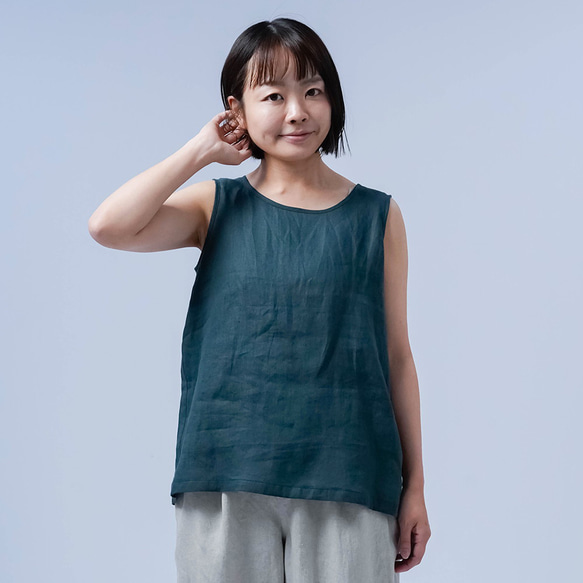 [wafu] 亞麻背心 追求舒適感的人 敏感肌膚 女式亞麻背心 / Korai Nato p017d-kou1 第12張的照片