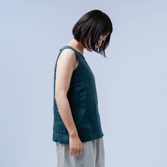 [wafu] 亞麻背心 追求舒適感的人 敏感肌膚 女式亞麻背心 / Korai Nato p017d-kou1 第9張的照片