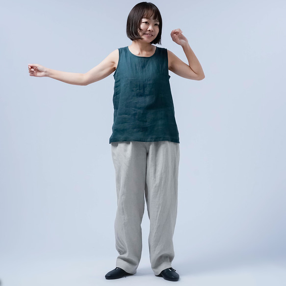 [wafu] 亞麻背心 追求舒適感的人 敏感肌膚 女式亞麻背心 / Korai Nato p017d-kou1 第14張的照片