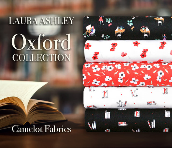 カットクロス Camelot Fabrics Oxford Story Time Floral Cream 7枚目の画像