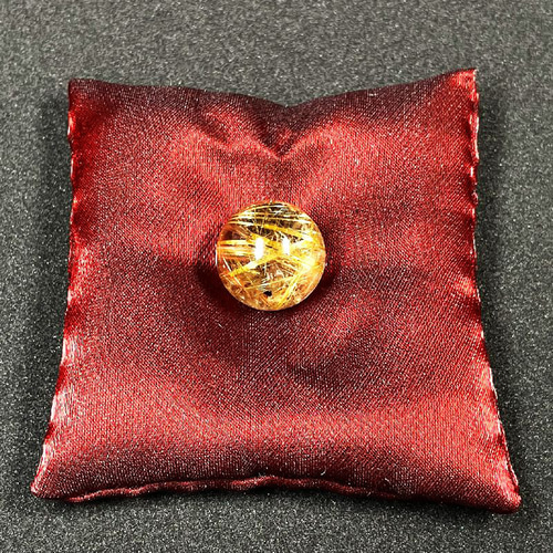 お勧め】16ミリ 現品一点物 1粒売り ゴールドルチル クォーツ 金針