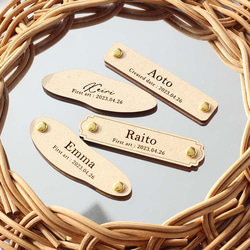 送料込【 木製 】 ファーストアートタグ MDF フィンガーアート アートタグ 一歳 ファーストバースデー 10枚目の画像