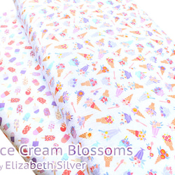 カットクロス Camelot Fabrics Ice Cream Blossoms / Blossoms White 7枚目の画像