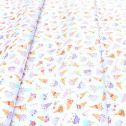 カットクロス Camelot Fabrics Ice Cream Blossoms / Blossoms White 3枚目の画像