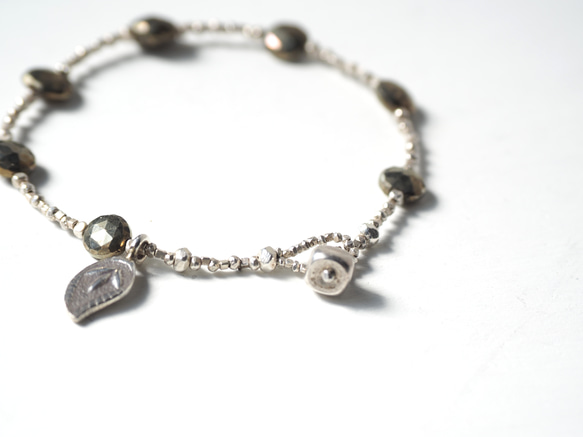 -Pyrite- silver bracelet 2枚目の画像