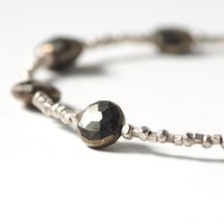 -Pyrite- silver bracelet 3枚目の画像