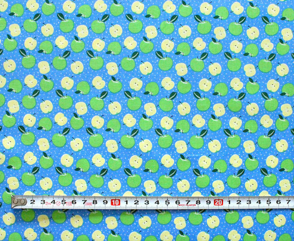 カットクロス Camelot Fabrics Feelin' Fruity 30200206-1 Apples Blue 3枚目の画像