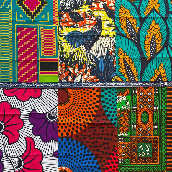 ハギレセット＊100枚組  生地  アフリカ布 アフリカン 小物作り ハンドメイド 手作り 手芸用品 布 カットクロス 3枚目の画像