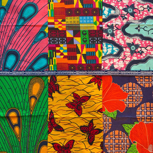 ハギレセット＊100枚組  生地  アフリカ布 アフリカン 小物作り ハンドメイド 手作り 手芸用品 布 カットクロス 7枚目の画像