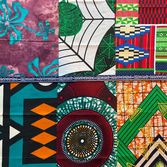 ハギレセット＊100枚組  生地  アフリカ布 アフリカン 小物作り ハンドメイド 手作り 手芸用品 布 カットクロス 4枚目の画像