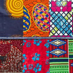 ハギレセット＊100枚組  生地  アフリカ布 アフリカン 小物作り ハンドメイド 手作り 手芸用品 布 カットクロス 16枚目の画像