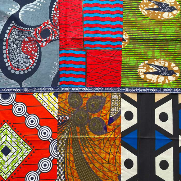 ハギレセット＊100枚組  生地  アフリカ布 アフリカン 小物作り ハンドメイド 手作り 手芸用品 布 カットクロス 12枚目の画像