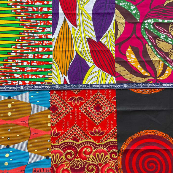 ハギレセット＊100枚組  生地  アフリカ布 アフリカン 小物作り ハンドメイド 手作り 手芸用品 布 カットクロス 20枚目の画像