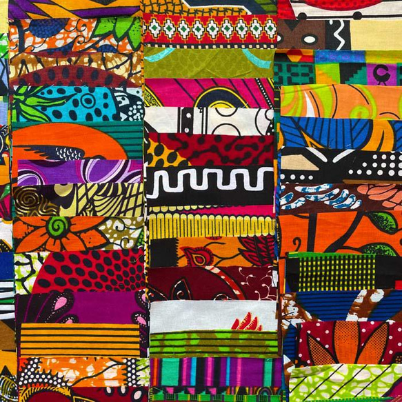 ハギレセット＊100枚組  生地  アフリカ布 アフリカン 小物作り ハンドメイド 手作り 手芸用品 布 カットクロス 4枚目の画像
