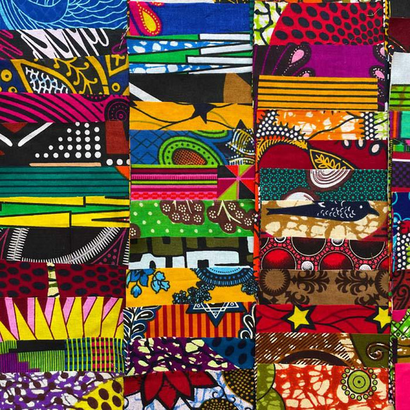 ハギレセット＊100枚組  生地  アフリカ布 アフリカン 小物作り ハンドメイド 手作り 手芸用品 布 カットクロス 5枚目の画像