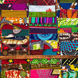 ハギレセット＊100枚組  生地  アフリカ布 アフリカン 小物作り ハンドメイド 手作り 手芸用品 布 カットクロス 2枚目の画像