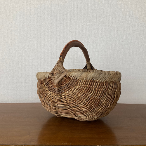 あけび　かご　かごバッグ あけび かごバッグ 05 赤棒 小判スカシ編み 小｜国産 夏や冬の