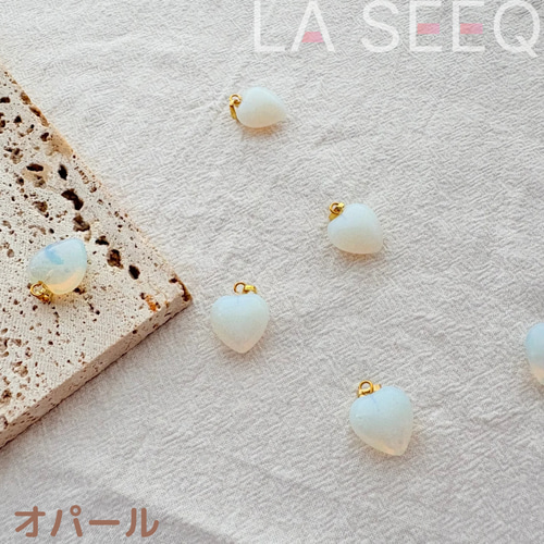 Berry様♥️ラリマー チャーム付き＆ローズクォーツプルメリア・ミックストパーズ 新色入荷！【2個set】天然石 ハート チャーム/ローズクォーツ