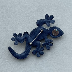 ビーズ刺繍のブローチ　-カラフルヤモリ-gecko 7枚目の画像