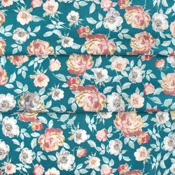 カットクロス RJR Fabrics Summer Rose Lorraine Forest Metallic 7枚目の画像