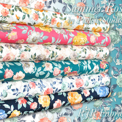 カットクロス RJR Fabrics Summer Rose Lorraine Sunset Metallic 8枚目の画像