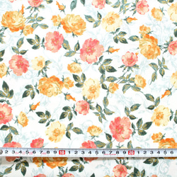 カットクロス RJR Fabrics Summer Rose Marietta Orange Metallic 4枚目の画像