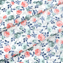 カットクロス RJR Fabrics Summer Rose Marietta Papaya Metallic 6枚目の画像
