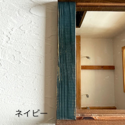木製コンパクト壁掛け鏡・選べる4カラー・壁掛けミラー・ウォールミラー・鏡・フック・シェルフ 10枚目の画像