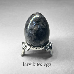 larvikite：egg / ラルビカイト：卵型 (台座付き) 1枚目の画像